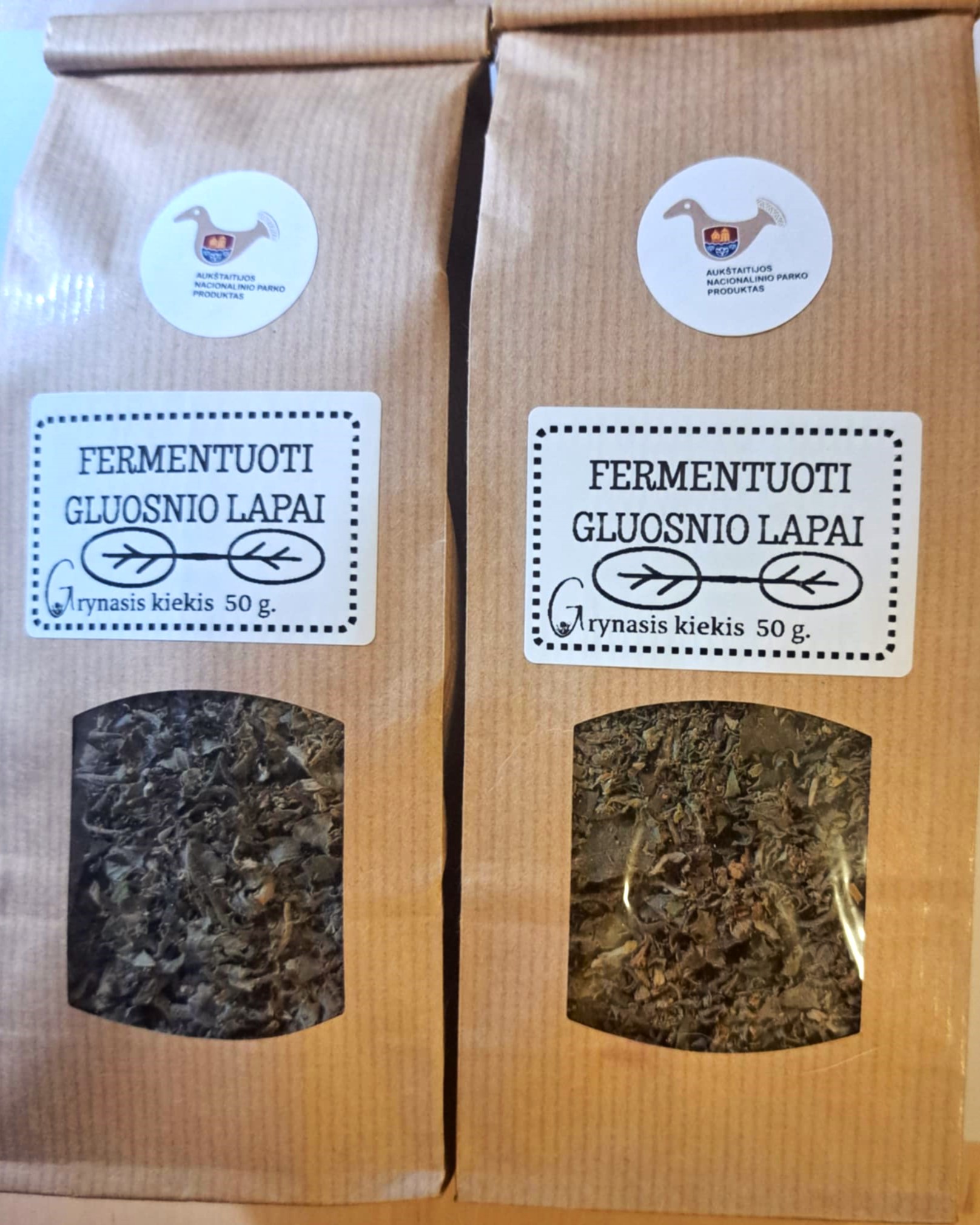 Fermentuoti gluosnio lapai