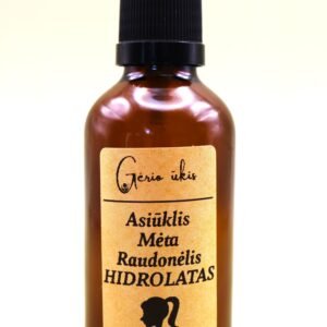 Asiūklio, mėtos ir raudonėlio hidrolatas